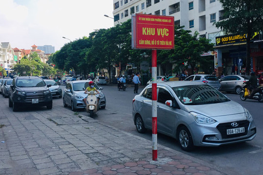 phường Hoàng Liệt cấp 7 giấy phép bãi xe “lưỡng dụng”