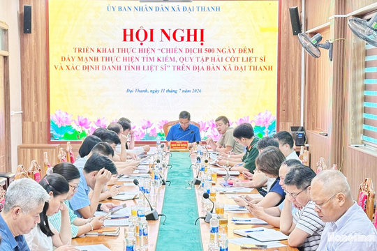 Xã Đại Thanh lấy mẫu giám định ADN đối với 30 mộ liệt sĩ chưa xác định danh tính