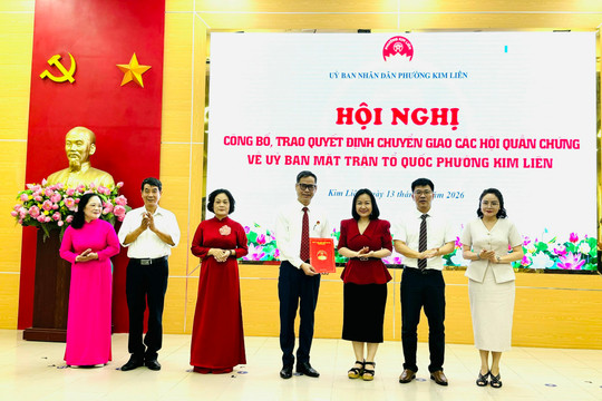 Phường Kim Liên kiện toàn Ban Công tác Mặt trận sau sắp xếp tổ dân phố