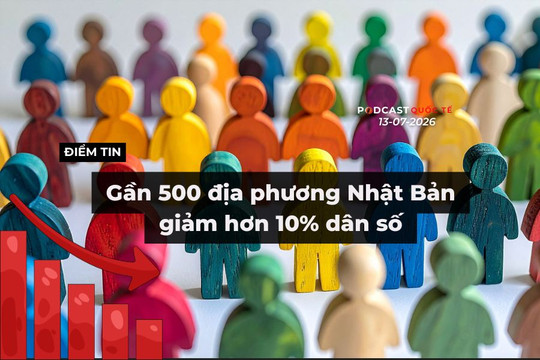 [Podcast] Tin tức thế giới ngày 13-7: Gần 500 địa phương Nhật Bản giảm hơn 10% dân số