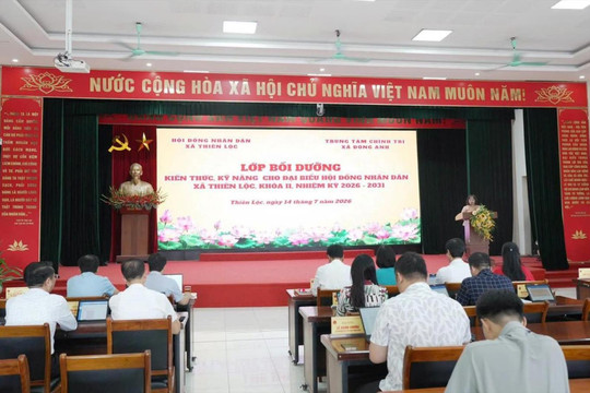 Xã Thiên Lộc tổ chức bồi dưỡng kiến thức, kỹ năng cho đại biểu HĐND
