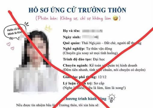 Nhiều nguy cơ khi bắt “trend” tạo hồ sơ ứng cử trưởng thôn trên mạng xã hội