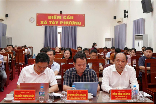 Xã Tây Phương đánh giá tiến độ chiến dịch “45 ngày” hoàn thiện cơ sở dữ liệu về đất đai