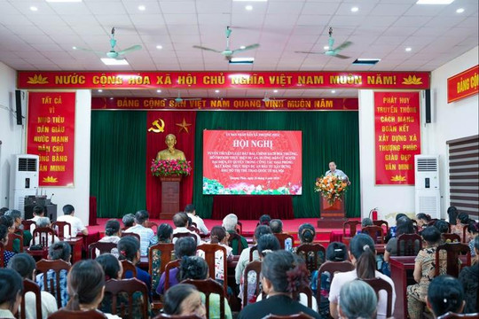 Xã Thượng Phúc tạo đồng thuận từ tuyên truyền pháp luật về đất đai, đẩy nhanh GPMB