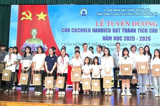 HANDICO tuyên dương con cán bộ, người lao động đạt thành tích cao trong học tập