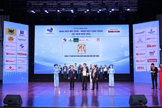 Nhà xuất bản Giáo dục Việt Nam vào Top 20 Nhãn hiệu nổi tiếng Việt Nam năm 2026