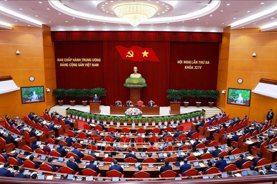 Thông cáo báo chí về ngày làm việc thứ nhất Hội nghị Trung ương 3 khóa XIV