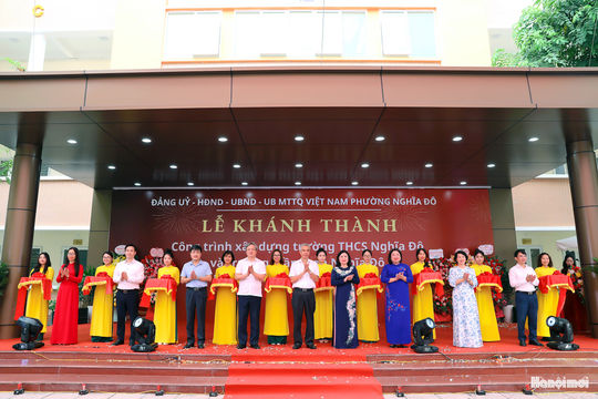 Phường Nghĩa Đô khánh thành hai công trình giáo dục trọng điểm