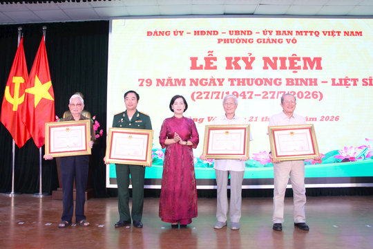 Phường Giảng Võ tổ chức nhiều hoạt động thiết thực dịp 79 năm Ngày Thương binh - Liệt sĩ