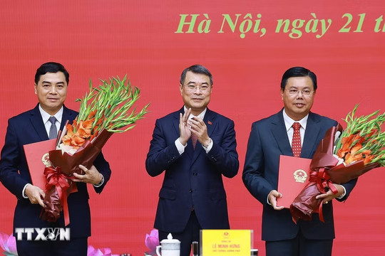 Thủ tướng Lê Minh Hưng chủ trì lễ công bố quyết định về công tác cán bộ