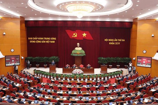 Thông cáo báo chí về ngày làm việc thứ hai Hội nghị Trung ương 3 khóa XIV