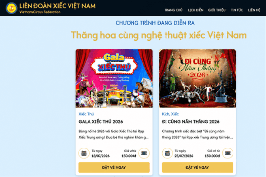 Mua vé xem xiếc trực tuyến, chọn ghế và nhận mã QR ngay trên điện thoại
