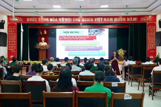 Xã Thiên Lộc bồi dưỡng nghiệp vụ công tác bảo vệ nền tảng tư tưởng của Đảng