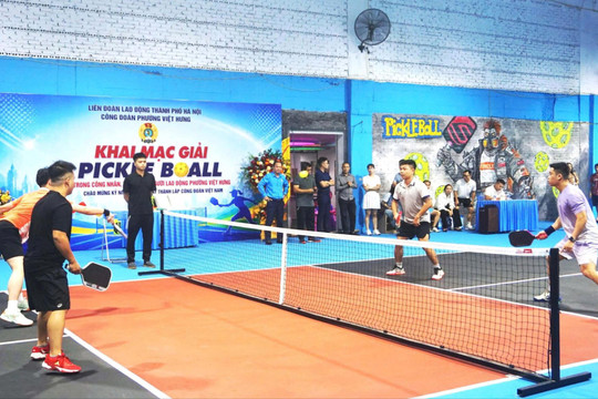 Công đoàn phường Việt Hưng tổ chức Giải Pickleball công nhân, viên chức, lao động năm 2026