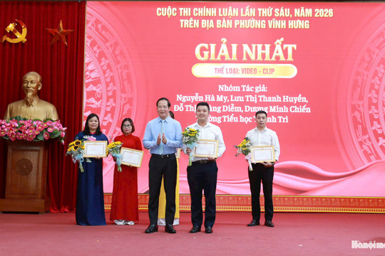 Tổng kết cuộc thi chính luận bảo vệ nền tảng tư tưởng của Đảng tại phường Vĩnh Hưng: Các tác phẩm có nội dung phong phú, thực tế