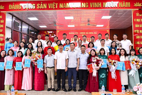 Hòa Xá kiện toàn tổ chức các cơ sở giáo dục công lập sau sắp xếp