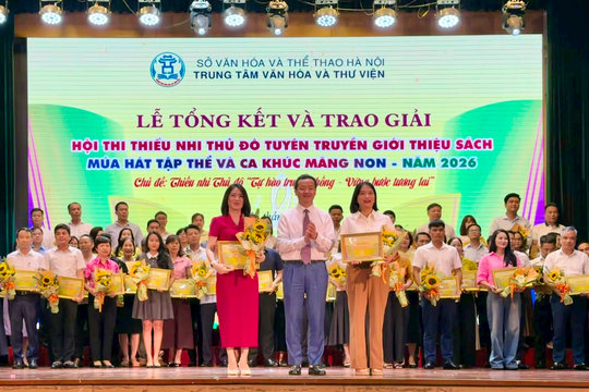 Trao 101 giải tuyên truyền giới thiệu sách, múa hát tập thể, ca khúc măng non