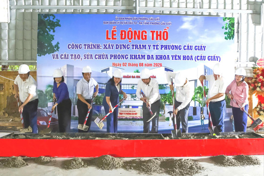 Phường Cầu Giấy khởi công chuỗi công trình nâng cao năng lực y tế cơ sở