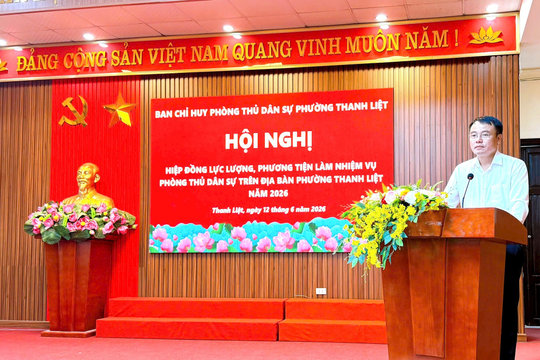 Phường Thanh Liệt chủ động xây dựng thế trận phòng thủ dân sự trước mùa mưa bão
