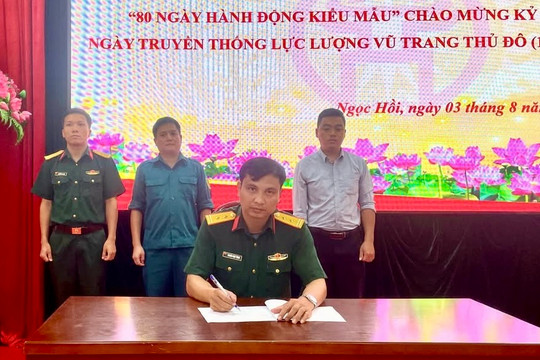 Xã Ngọc Hồi phát động đợt thi đua cao điểm “80 ngày hành động kiểu mẫu”