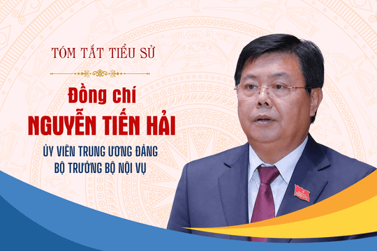 Đồng chí Nguyễn Tiến Hải được phê chuẩn giữ chức Bộ trưởng Bộ Nội vụ