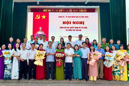 Ứng Thiên kiện toàn sắp xếp hệ thống trường học và cán bộ quản lý giáo dục