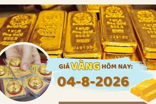 Giá vàng hôm nay 4-8: Vàng miếng tăng 500.000 đồng/lượng
