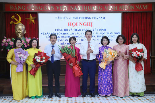 Phường Cửa Nam hoàn thành sắp xếp hệ thống trường công lập