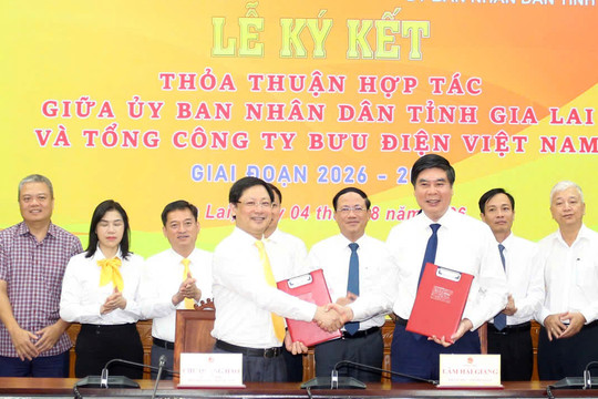 Vietnam Post và Gia Lai hợp tác xây dựng hạ tầng số, phát triển kinh tế số