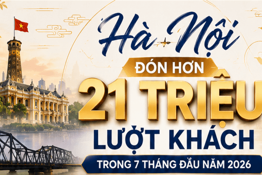 Hà Nội đón hơn 21 triệu lượt khách trong 7 tháng đầu năm