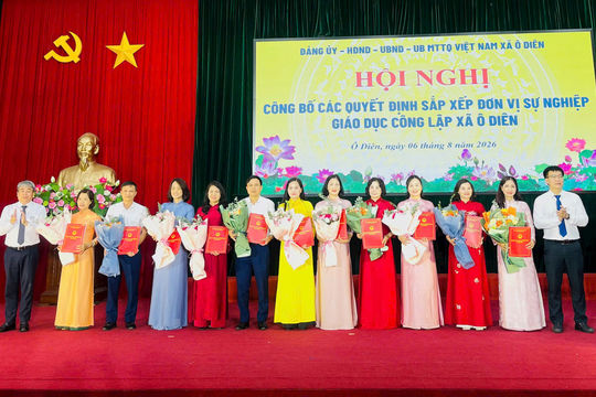 Giáo dục xã Ô Diên bước vào giai đoạn mới sau sắp xếp hệ thống trường học