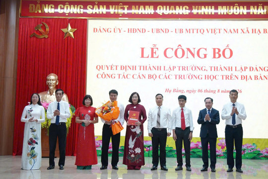 Xã Hạ Bằng kiện toàn hệ thống trường học sau sắp xếp