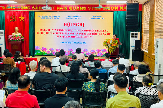 Phường Vĩnh Tuy tăng cường phổ biến Luật Thủ đô, trợ giúp pháp lý cho đối tượng bảo trợ xã hội