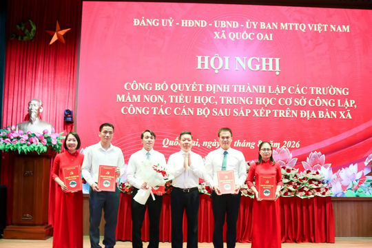Quốc Oai công bố quyết định sắp xếp hệ thống trường học công lập, giảm 63,6% đầu mối quản lý