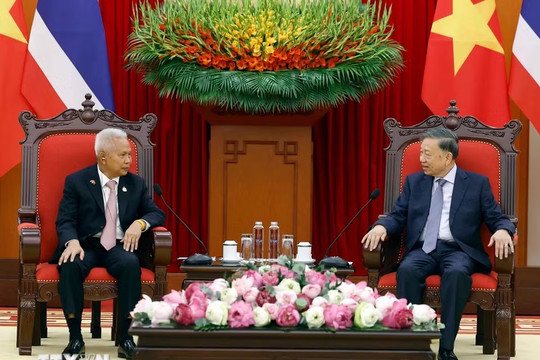 Tổng Bí thư, Chủ tịch nước Tô Lâm tiếp Chủ tịch Quốc hội kiêm Chủ tịch Hạ viện Vương quốc Thái Lan