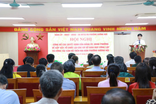 Phường Dương Nội còn 8 trường công lập sau sắp xếp