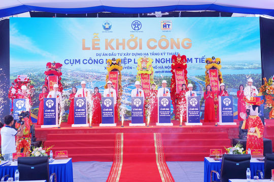 Khởi công xây dựng Cụm công nghiệp làng nghề quy mô 26,8 ha tại xã Phú Xuyên