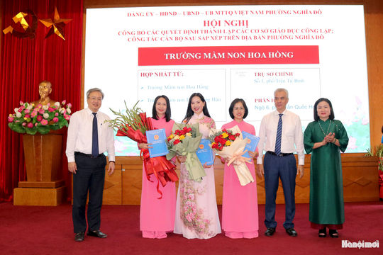 Phường Nghĩa Đô kiện toàn hệ thống cơ sở giáo dục công lập