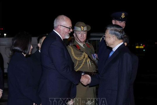 Tổng Bí thư, Chủ tịch nước Tô Lâm bắt đầu thăm cấp Nhà nước Australia