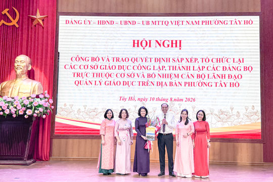 Phường Tây Hồ tinh gọn, giảm 53,3% số trường học