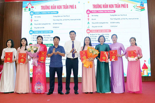 Xã Trần Phú kiện toàn tổ chức các trường công lập sau sắp xếp