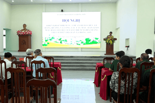 Xã Hồng Sơn triển khai kế hoạch lấy mẫu, bàn giao mẫu hài cốt liệt sĩ
