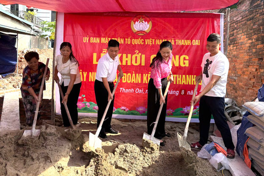 Khởi công xây dựng Nhà Đại đoàn kết cho hộ cận nghèo tại xã Thanh Oai