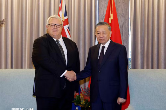 Tổng Bí thư, Chủ tịch nước Tô Lâm hội kiến Chủ tịch Quốc hội New Zealand
