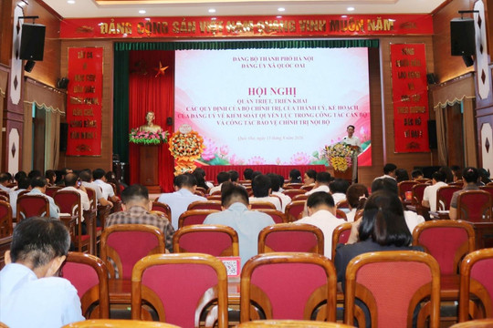Quốc Oai quán triệt quy định về kiểm soát quyền lực trong công tác cán bộ