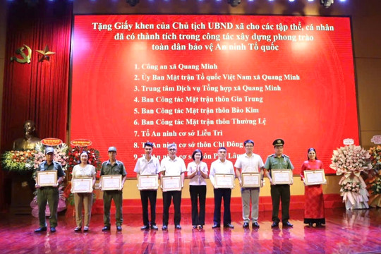 Xã Quang Minh lan toả phong trào toàn dân bảo vệ an ninh Tổ quốc