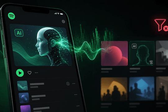 Spotify gắn nhãn nghệ sĩ AI, loại khỏi hệ thống đề xuất