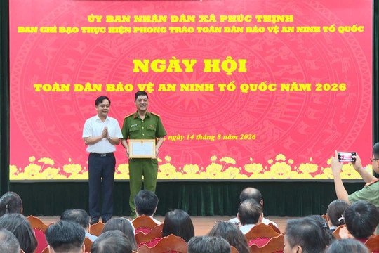 Xã Phúc Thịnh duy trì 40 Tổ bảo vệ an ninh, trật tự ở cơ sở