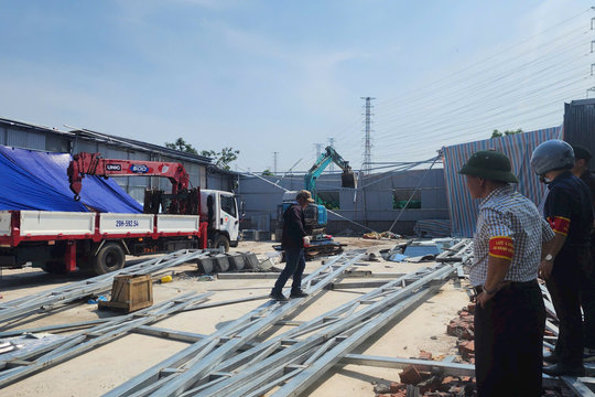 Xã Hưng Đạo cưỡng chế 5 công trình vi phạm đất đai, trật tự xây dựng