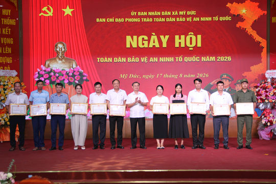 Xã Mỹ Đức phát huy sức mạnh toàn dân giữ vững an ninh, trật tự từ cơ sở